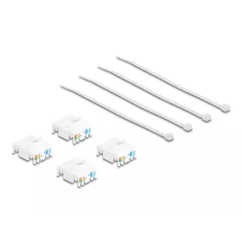 DeLOCK keystone-moodul 86051 Lame RJ-45 Valge 4 tk