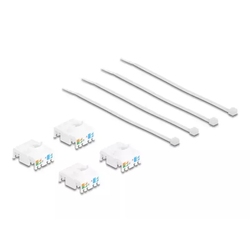 DeLOCK keystone-moodul 86051 Lame RJ-45 Valge 4 tk