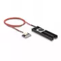 Jahutusradiaator DeLOCK jahutusradiaator ventilaatoriga M.2 SSD 2280 must alumiinium