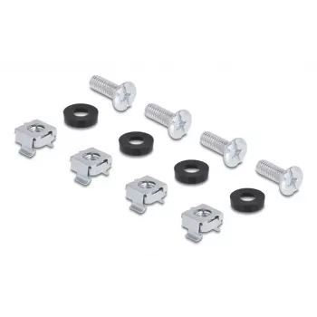 Paigalduskomplekt DELOCK 67281 — metallist rack-tarvik, must, universaalne 2-osaline komplekt
