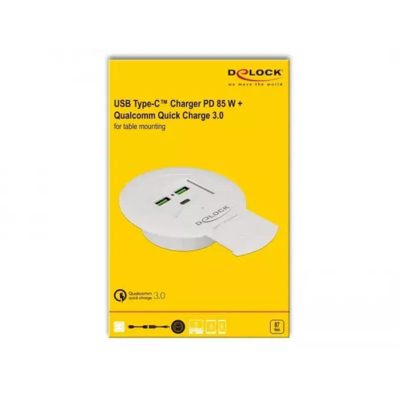 Laadija DeLOCK 64065 mobiilseadme laadija Nutitelefon Valge