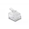 DeLOCK RJ11 modulaarpistik, 100 tk, läbipaistev polükarbonaat