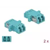 Fiiberoptiline adapter DELOCK LC emane-emane OM3 dupleks (2 tk pakendis)