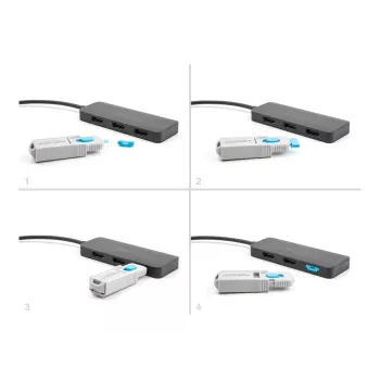 DeLOCK HDMI-pordiblokeerijate komplekt 4 tk + lukustustööriist HDMI-emaspordid