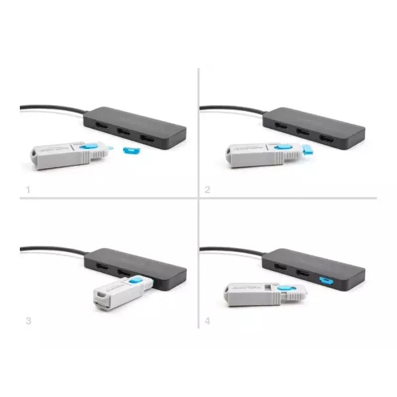 DeLOCK HDMI-pordiblokeerijate komplekt 4 tk + lukustustööriist HDMI-emaspordid