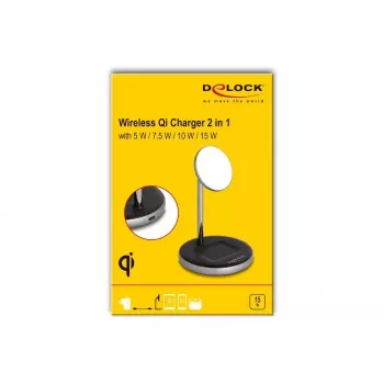 Juhtmevaba laadija DeLOCK 66468 2-in-1 5W 7.5W 10W 15W