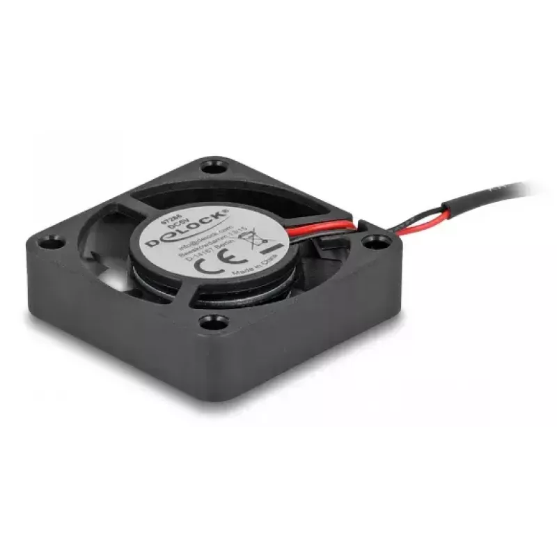 DELOCK arvutikorpuse ventilaator 4 cm (40 x 40 x 10 mm), kuullaager, 0,18 m³/h, 5 V DC, must