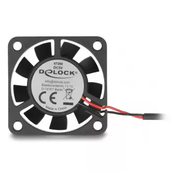 DELOCK arvutikorpuse ventilaator 4 cm (40 x 40 x 10 mm), kuullaager, 0,18 m³/h, 5 V DC, must