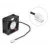 DELOCK 67289 Arvutikorpuse Ventilaator 6 cm, Kuullaager, 0,71 m³/h, 5 V DC, Must