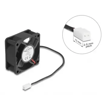 DELOCK 67289 Arvutikorpuse Ventilaator 6 cm, Kuullaager, 0,71 m³/h, 5 V DC, Must