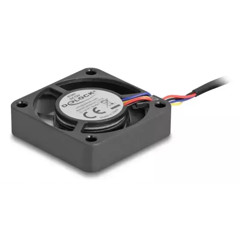 DELOCK 67293 ventilaator 4 cm (40×40×10 mm) 0,18 m³/h kuullaagriga 12 V must