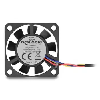 DELOCK 67293 ventilaator 4 cm (40×40×10 mm) 0,18 m³/h kuullaagriga 12 V must