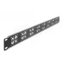 Katteleht DELOCK 67414 19-tollise 1U raami jaoks, metallist, integreeritud 8 ventilaatorit 40×40 mm, tumehall