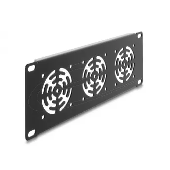 Katteplaat DeLOCK 67431 kolme sisseehitatud 60×60 mm ventilaatoriga, metallist, tumehall, 1 tk