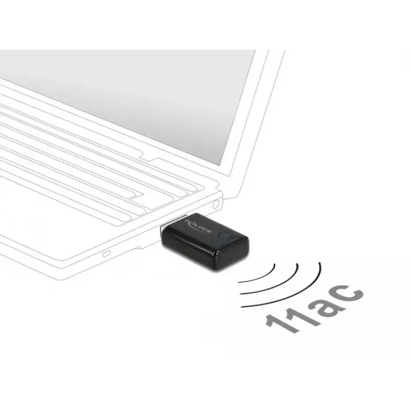Võrgukaart DeLOCK 12550 WLAN USB kaheribalise Wi-Fi 5