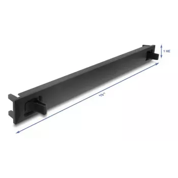 Rack blind panel DELOCK 67208, ABS plastik, Must, 1U