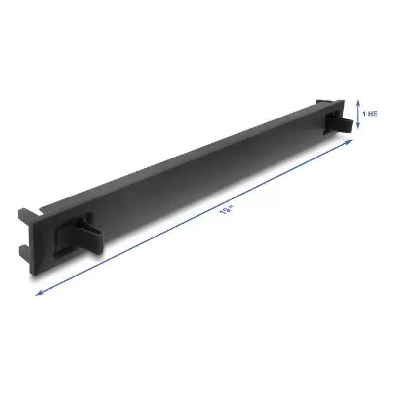 Rack blind panel DELOCK 67208, ABS plastik, Must, 1U