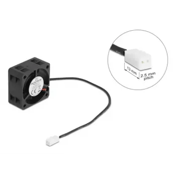 DELOCK 67287 teljeventilaator 4 cm, 5 V DC, kuullaager, 0,19 m³/h, must