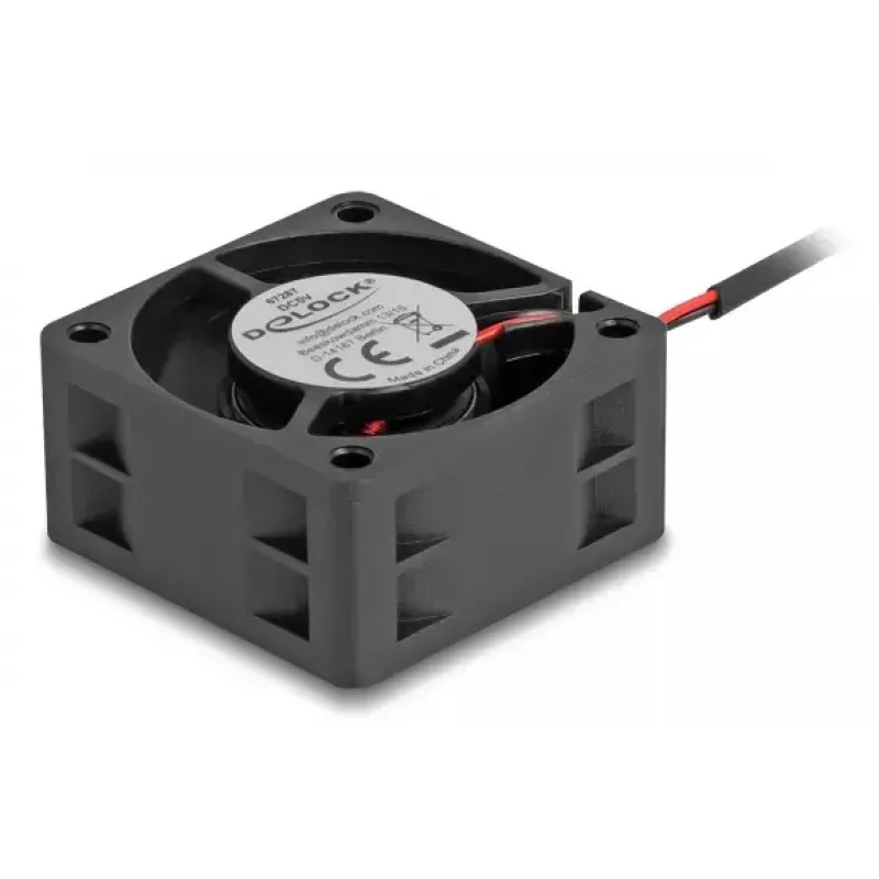 DELOCK 67287 teljeventilaator 4 cm, 5 V DC, kuullaager, 0,19 m³/h, must