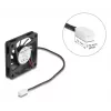 Arvutikorpuse ventilaator DELOCK 67288 — 60 mm, kuullaager, 5 V, õhuvool 0,38 m³/h, must, 1 tk