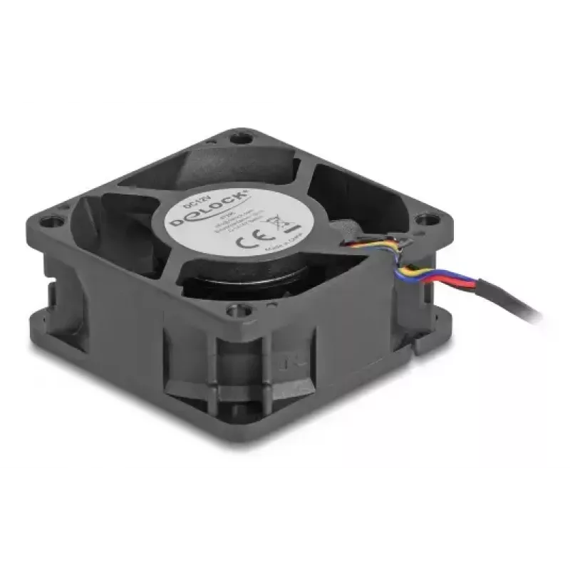 DELOCK Arvutikorpuse ventilaator 6 cm (60x60x25 mm) 12 V DC, kuullaager, must