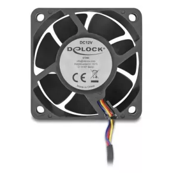 DELOCK Arvutikorpuse ventilaator 6 cm (60x60x25 mm) 12 V DC, kuullaager, must