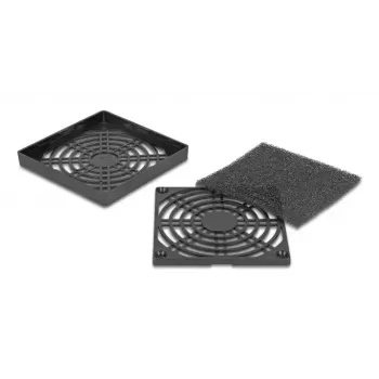 Ventilaatorivõre DELOCK 67311, ABS, must, 87×87 mm, kinnitusmuster 71,5×71,5 mm