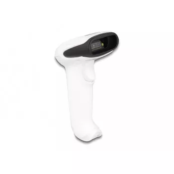 Pihukäeshoitav vöötkoodiskanner DeLOCK 90587 1D 2D juhtmevaba Bluetooth USB valge