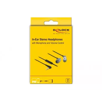 Peakomplekt DeLOCK 27183 kõrvasisesed kõrvaklapid 3,5 mm pistikupesa Mikrofon Helitugevuse reguleerimine