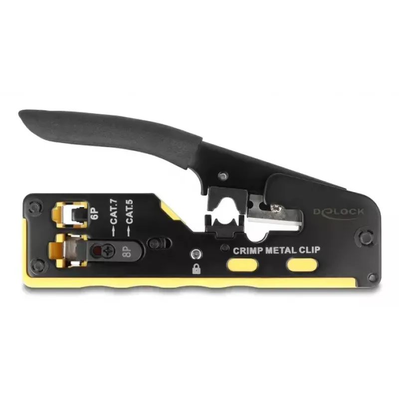 Pressimistööriist DELOCK 90583 6P/8P RJ45 RJ11 pistikutele Cat.5/6/7 tera ja eemaldajaga