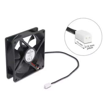 DELOCK arvutikorpuse ventilaator 92 mm 5 V alalisvool kuullaager 1,02 m³/h must (mudel 67291)