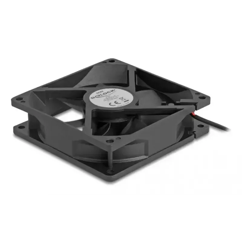 DELOCK arvutikorpuse ventilaator 92 mm 5 V alalisvool kuullaager 1,02 m³/h must (mudel 67291)