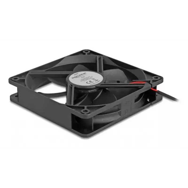 DELOCK 67292 arvutikorpuse ventilaator 120 mm must, kuullaager, 5 V alalisvool, õhuvool 1,73 m³/h