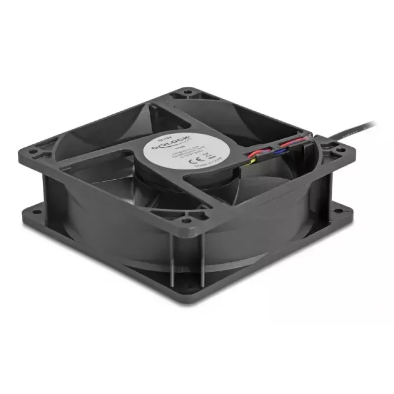 Ventilaator DELOCK 67298 120 mm Must 12 cm Kuullaager 12 V DC 3,53 m³/h