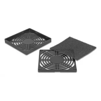 Ventilaatorivõre DELOCK 67312, ABS must, 96,5×96,5 mm, kinnitusava muster 92,5×92,5 mm