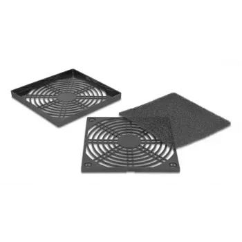 Ventilaatorivõre DELOCK 67313, ABS must, 125×125 mm, kinnitusava mustriga 105×105 mm