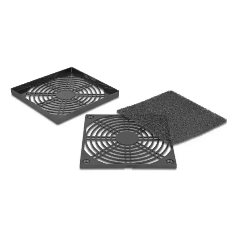 Ventilaatorivõre DELOCK 67313, ABS must, 125×125 mm, kinnitusava mustriga 105×105 mm