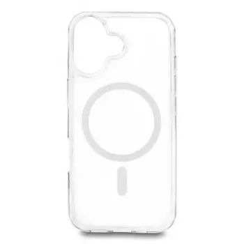 DELOCKi kaitseümbris iPhone 17-le — kate, MagSafe-ühilduv, läbipaistev valge, sobib kuni 16 cm (6,3 tolli) ekraanile