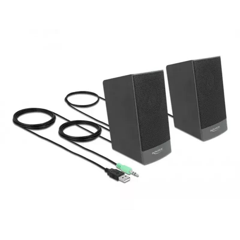 Stereokõlarid DELOCK 27001, 2.0, USB-toitega