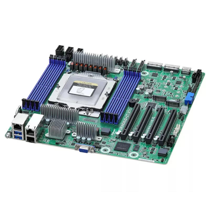 Emaplaat ASROCK TURIND8UD-2T/X550 - AMD SoC, pesa SP5, 8x DIMM, kuni 256 GB, 10GbE Intel X550-AT2