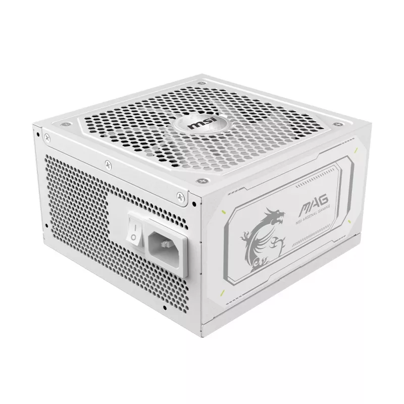 Toiteplokk MSI MAG A1000GL PCIE5 Valge 1000 W ATX 24-kontaktiline, 80 PLUS Gold, 135 mm ventilaator