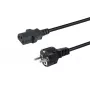 Toitekaabel EQUIP 112111 — CEE7/7 ja IEC C13, H05VV-F3G, 3 m, 10 A, 250 V, must