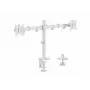 Equip 17-tolline kuni 32-tolline liigendatav kahe monitori lauakinnitusklamber, valge