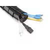 Kaablihülss Equip Double-Channel kaabel Management Spine Must