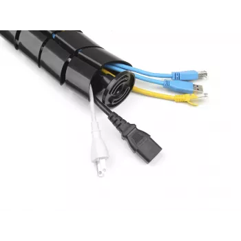 Kaablihülss Equip Double-Channel kaabel Management Spine Must