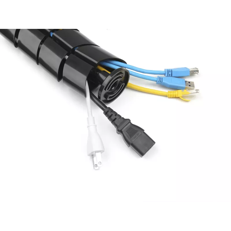 Kaablihülss Equip Double-Channel kaabel Management Spine Must