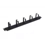 Equip 19-tolline kaablihalduspaneel 1U, 5 metallklambriga, must