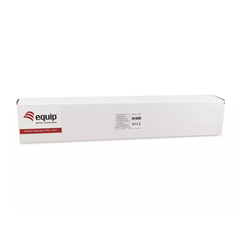 Equip 19-tolline kaablihalduspaneel 1U, 5 metallklambriga, must