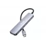 EQUIP USB-C 6‑in‑1 Multifunctional Adapter — HDMI 4K/60Hz, 4× USB‑C Gen2 (10Gbps), 100W PD, 0.25 m kaabel, hall
