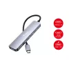 EQUIP USB-C 6‑in‑1 Multifunctional Adapter — HDMI 4K/60Hz, 4× USB‑C Gen2 (10Gbps), 100W PD, 0.25 m kaabel, hall